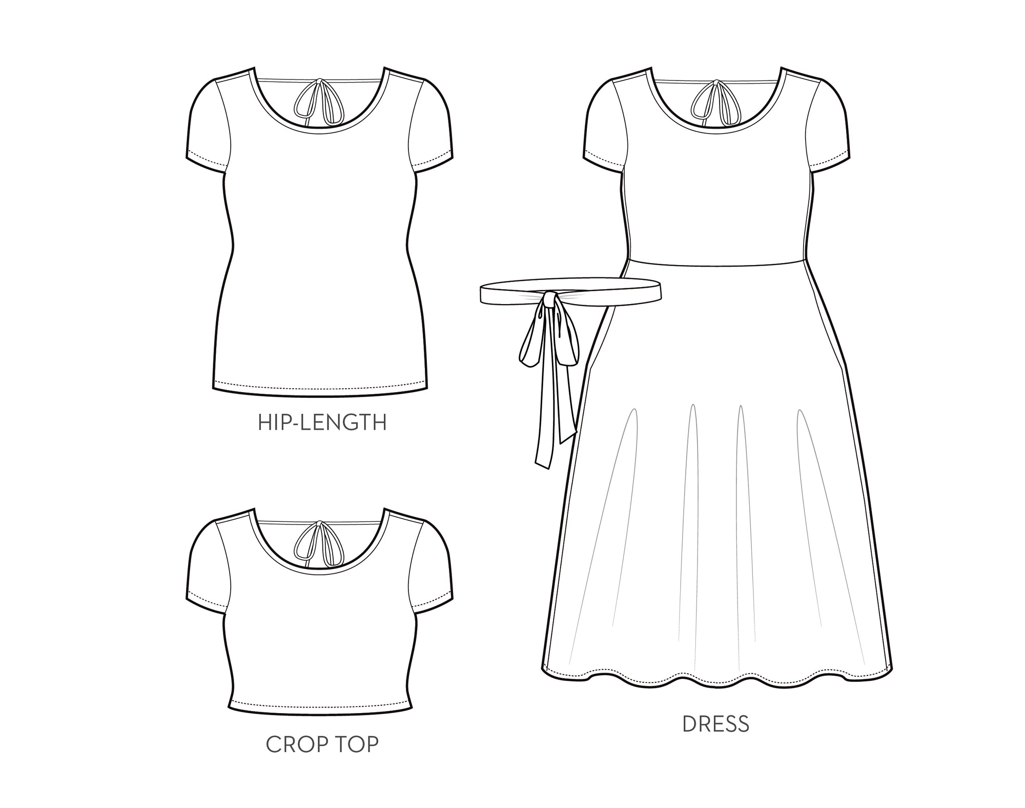 Frances Modular T-shirt and Dress PDF - Sizes 14-30 - Victory Patterns