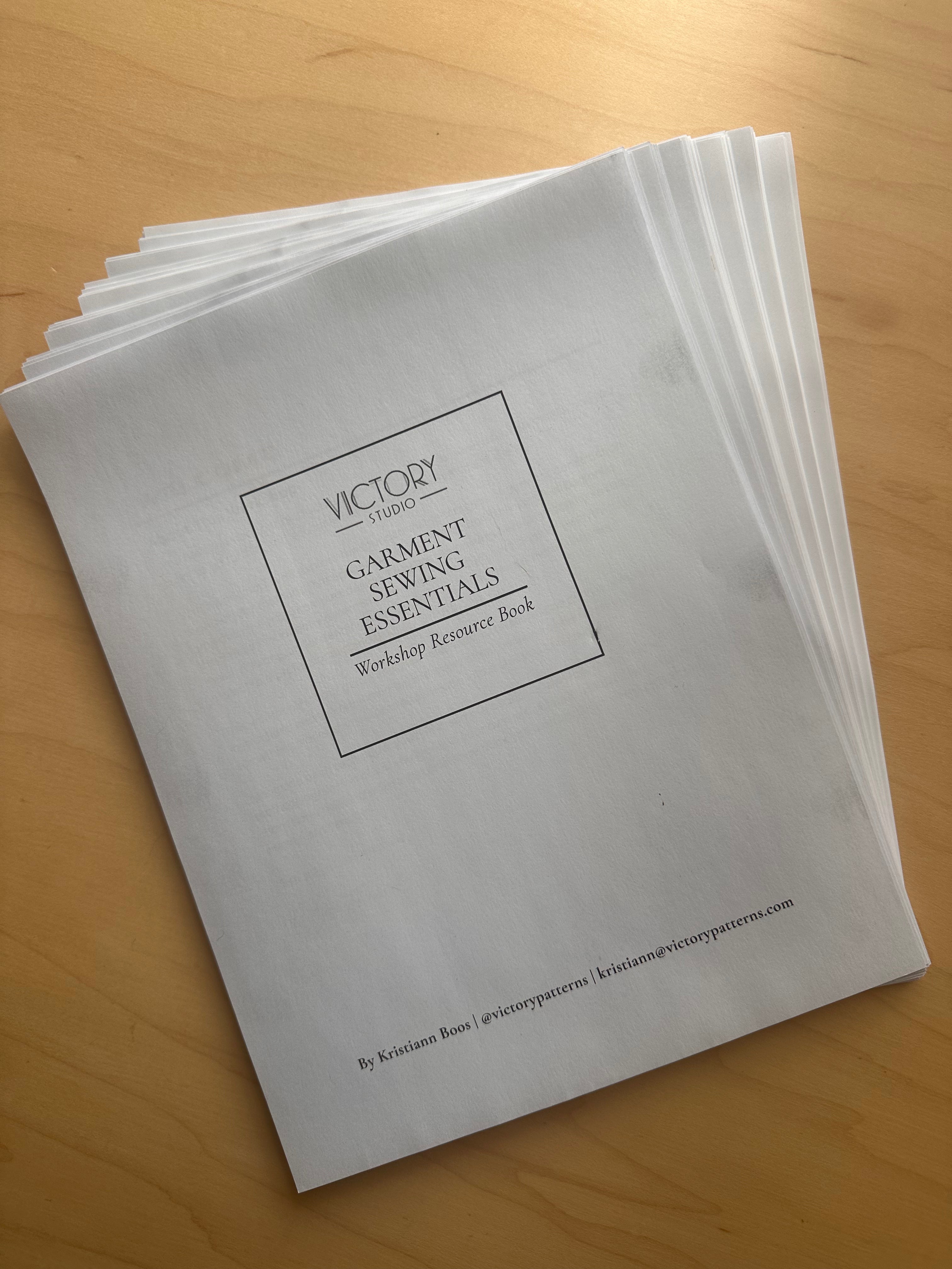The Garment Sewing Essentials Virtual Workshop - Victory Patterns