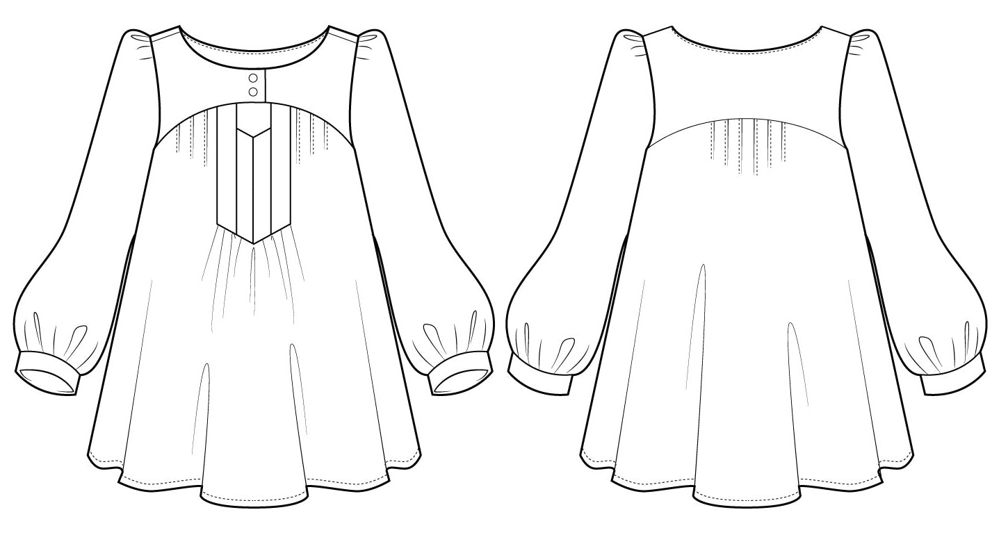 Anouk Dress & Tunic - Paper - Victory Patterns