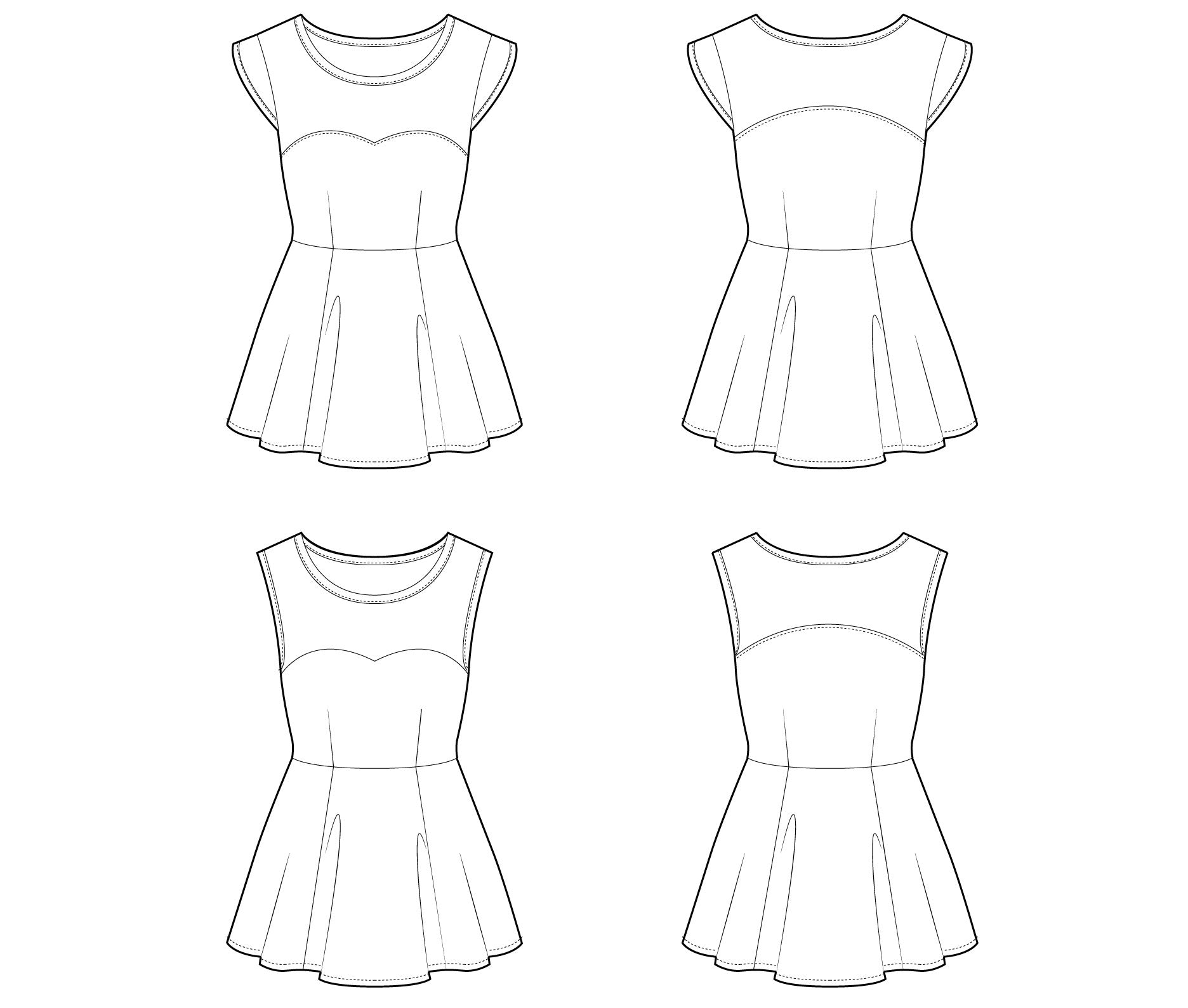 Ava Dress & Blouse - Paper - Victory Patterns