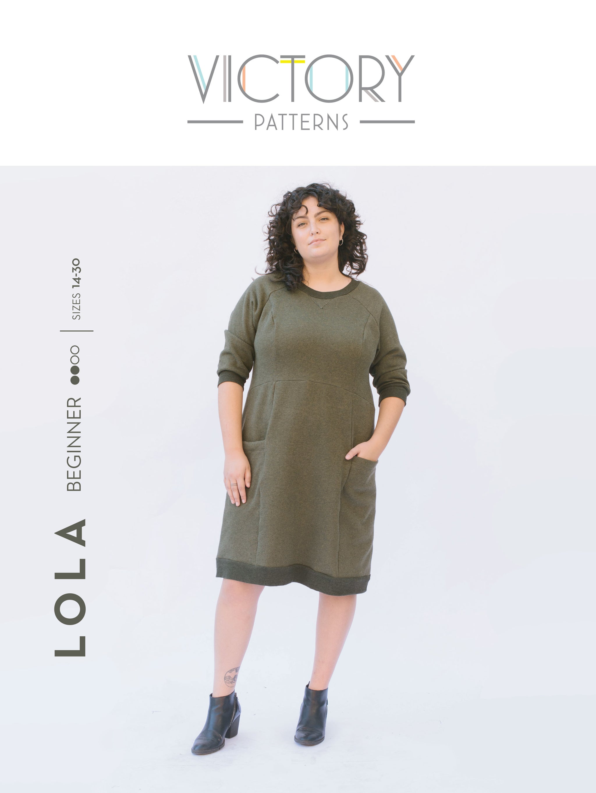 Lola Sweater Dress - 14-30 - PDF - Victory Patterns