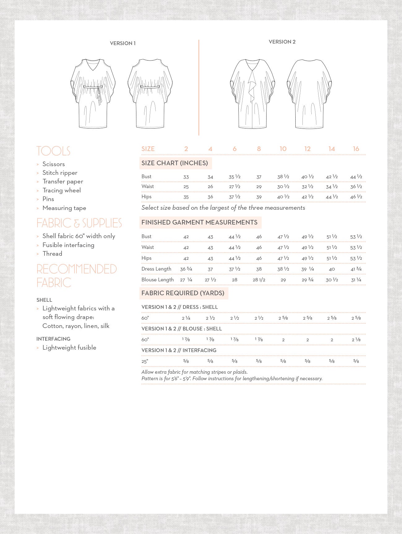 Satsuki Dress & Blouse - PDF - Victory Patterns