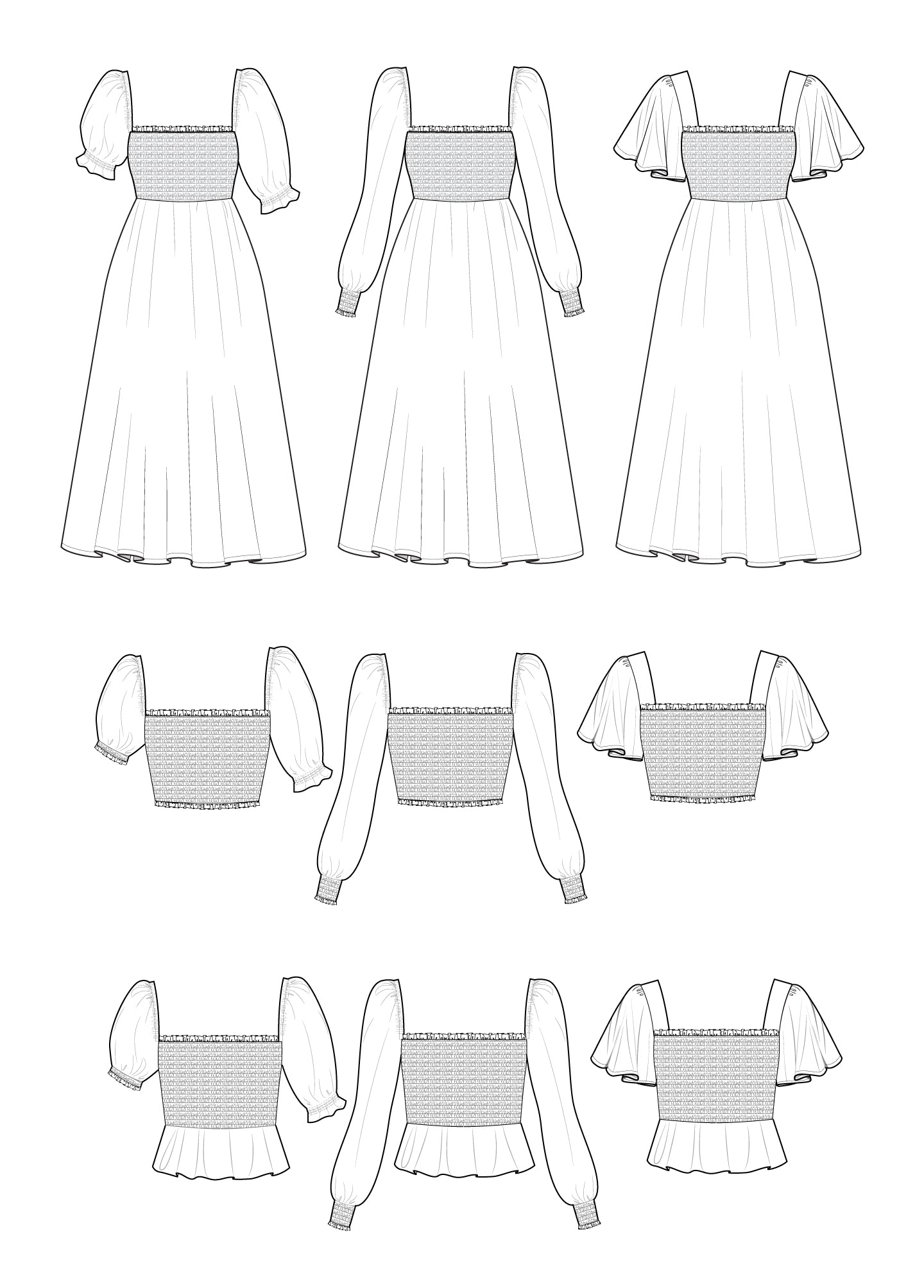 Sofia Dress & Top 0-18 - PDF - Victory Patterns