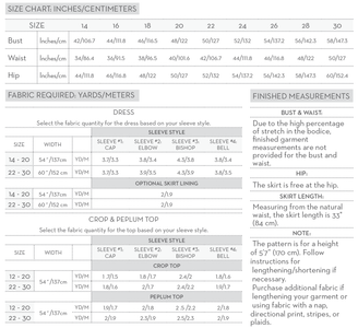 Sofia Dress & Top 0-18 - PDF - Victory Patterns