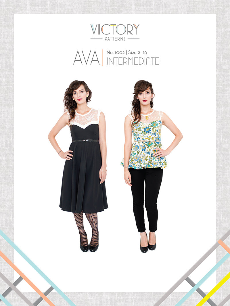 Ava Dress & Blouse PDF - Victory Patterns
